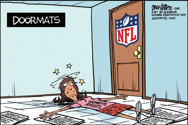 Cartoon: NFL's doormat